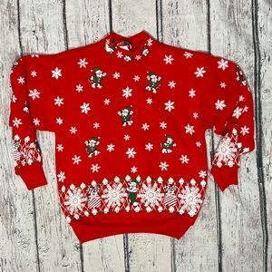 VTG Ugly Sweater Party Nutcracker Red Christmas Cat Sweatshirt 1980s